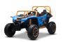 Elektrische buggy Artic CAT XXL 4x4 24V, blauw, tweezitter, zachte EVA-wielen, krachtige motoren, lithiumbatterij, MP3-speler met Bluetooth, achterwielophanging, leren stoelen, met licentie