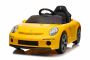 Elektrische kinderauto RUF GT 12V, geel, met openende deuren, 2,4 GHz afstandsbediening, LED-verlichting voor en achter, USB/Aux-ingang, lithiumbatterij, 2 x 35W motor, ORIGINELE licentie