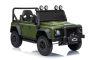 Elektrische speelauto Land Rover Defender 110 SVX 12V, groente , 4X4-aandrijving, LED-verlichting, voor- en achterwielophanging, 2,4 GHz afstandsbediening, USB/AUX-aansluiting, Bluetooth, lithiumbatterij, 4 x 25W motor, ORIGINELE licentie