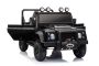 Elektrische speelauto Land Rover Defender 110 SVX 12V, zwart, 4X4-aandrijving, LED-verlichting, voor- en achterwielophanging, 2,4 GHz afstandsbediening, USB/AUX-aansluiting, Bluetooth, lithiumbatterij, 4 x 25W motor, ORIGINELE licentie