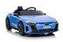 Elektrische speelgoedauto Audi RS E-tron GT 12V, blauw, brede enkele stoel, 2,4 GHz afstandsbediening, USB / AUX-ingang, Bluetooth, vering, lithiumbatterij, LED-verlichting, 2 x 25W motor, ORIGINELE licentie