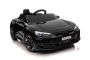 Elektrische speelgoedauto Audi RS E-tron GT 12V, zwart, brede enkele stoel, 2,4 GHz afstandsbediening, USB / AUX-ingang, Bluetooth, vering, lithiumbatterij, LED-verlichting, 2 x 25W motor, ORIGINELE licentie