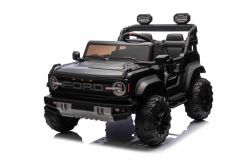 Ford Bronco XL Elektrische Ritwagen met Achterwielaandrijving, Gecertificeerd (Twee-Zitter),Zwart, Lithium Batterij, Hoge Ophangings, Twee Zitplaatsen, Opgehangen Achteras, 2.4 GHz Afstandsbediening, MP3 Speler met USB Ingang, LED Verlichting