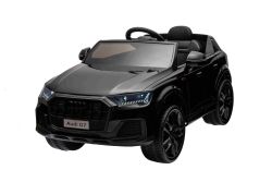 Elektrische loopauto Audi Q7 zwart, Eénzitter, Onafhankelijke vering, 12V accu, Afstandsbediening, 2 x 35W motor, LED verlichting, MP3 Speler met USB/AUX ingang, Licentie