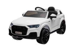 Elektrische kinderauto Audi Q7 wit, Eénzitter, Onafhankelijke vering, 12V accu, Afstandsbediening, 2 x 35W motor, LED verlichting, MP3 Speler met USB/AUX ingang, Licentie