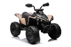 Can-am Renegade Elektrische Quad voor Kinderen, kaki, eenzitter, voor- en achtervering, LED-verlichting, 12V-batterij, 2 x 35W-motoren, zachte EVA-wielen, MP3-speler met USB/AUX-ingang, gelicentieerd