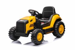 Gelicentieerde Caterpillar elektrische graafmachine, eenpersoonszit, geel, USB-ingang op MP3-speler, achterwielaandrijving met 2 x 30W motoren en lithiumbatterij