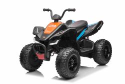 Elektrische Quad voor Kinderen McLaren Racing MCL 12V 4X4, zwart, Zachte EVA-wielen, AFSTANDSBEDIENING, Kunstleren zitting, Achtervering, 4 x 35W-motor, LED-verlichting, 12V10Ah-accu