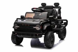 Elektrische Ride-On Auto Ford Bronco met Achterwielaandrijving, Gelicentieerd (Eén-zitter), zwart, Lithiumbatterij, Hoge Bodemvrijheid, Brede Zitting, Achterasophangingsysteem, 2.4 GHz Afstandsbediening, MP3 Speler met USB Invoer, LED Verlichting