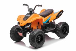 Elektrische Quad voor Kinderen McLaren Racing MCL 12V 4X4, Oranje, Zachte EVA-wielen, AFSTANDSBEDIENING, Kunstleren zitting, Achtervering, 4 x 35W-motor, LED-verlichting, 12V10Ah-accu