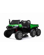 Boerderij elektrische auto RIDER 6X6 met 4-wielaandrijving, 2x12V batterij, EVA wielen, ophangassen, 2,4 GHz Afstandsbediening, Tweezitter, MP3-speler met USB / SD ingang, Bluetooth