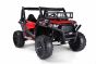 Elektrische auto voor kinderen UTV 24V, rood, twee stoelen in kunstleer, 2,4 GHz afstandsbediening, 2 x 200 W-motoren, elektrische rem, led-verlichting, zachte EVA-wielen met vering, mp3-speler met USB / AUX