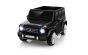 Elektrische Mercedes G-speelauto, nieuw, zwart, originele licentie, batterij-aangedreven, openslaande deuren, enkele stoel, 2 motoren, lithiumbatterij, 2,4 GHz afstandsbediening, achtervering, zachte start