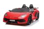 Electric Ride on Car Lamborghini Aventador 12V voor twee gebruikers, Rood, Verticaal openende deuren, 2 x 12V Motor, 12V Accu, 2.4 Ghz afstandsbediening, Zachte EVA wielen, Vering, Soft start, MP3-speler met USB, Origineel gelicentieerd