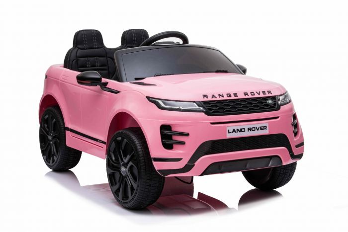 Elektrische speelgoed auto Range Rover EVOQUE, rood, lederen stoel, mp3-speler met USB-ingang, 4x4-aandrijving, 12V10Ah-accu, EVA-wielen, geveerde assen, sleutelstart, 2,4 GHz Bluetooth-afstandsbediening, licentie