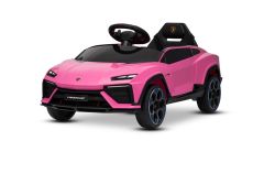 Elektrische kinderauto Lamborghini Lanzador 12V met achterwielaandrijving, met licentie (eenpersoons), roze , lithiumbatterij, LED-verlichting, brede stoel, 2,4 GHz afstandsbediening, MP3-speler met USB/AUX-ingang en Bluetooth-verbinding