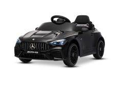 Elektrische kinderauto Mercedes CLE 12V met achterwielaandrijving, zwart, eenzitter, lithiumbatterij, LED-verlichting, brede stoel, 2,4 GHz afstandsbediening, MP3-speler met USB/AUX-ingang en Bluetooth-verbinding, ORIGINELE licentie