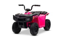 Gelicentieerde elektrische Arctic Cat 12V quad, achterwielaandrijving, roze, LED-verlichting, lithiumbatterij, 2 x 25W motoren