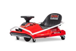 Beneo Motors Drift Elektrische Go-Kart 24V, rood, 300W borstelloze motor, lithiumbatterij, driftmodus met een snelheid tot 14 km/u, stevig stalen frame, veiligheidsgordel, sportstoel, multifunctioneel stuur