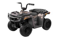 Gelicentieerde elektrische Arctic Cat 12V quad, achterwielaandrijving, grijze, LED-verlichting, lithiumbatterij, 2 x 25W motoren
