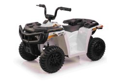Gelicentieerde elektrische Arctic Cat 12V quad, achterwielaandrijving, wit, LED-verlichting, lithiumbatterij, 2 x 25W motoren