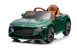 Elektrische kinderauto Bentley Bacalar 12V, groen, deuren die omhoog openen, 2,4 GHz afstandsbediening, LED-verlichting, USB/Aux-aansluiting, vering, lithiumbatterij, 2 x 25W motor, ORIGINELE licentie
