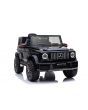 Kinderauto Mercedes G Nieuw, Zwart, Originele licentie, Batterij-aangedreven, Openende deuren, Enkele stoel, 2x motor, 12 V batterij, 2,4 Ghz afstandsbediening, Achtervering, Soepele start 