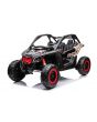 Elektrische loopauto Can-am Maverick, zwart, tweezitter, voor- en achtervering, 2,4 Ghz afstandsbediening, draagbare batterij, 4 x 35W motoren, EVA-wielen, verstelbare bestuurdersstoel, MP3-speler met USB/SD-ingang, Licentie