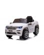 Elektrische rit op auto JEEP GRAND CHEROKEE 12V, WIT, Kunstleer zitting, 12V / 7AH batterij, deuren openen, 2 x 35W motor, 2,4 Ghz afstandsbediening, zachte EVA-wielen, vering, zachte start, MP3-speler met USB / AUX-ingang