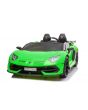 Electric Ride on Car Lamborghini Aventador 12V voor twee gebruikers, Groen, Verticaal openende deuren, 2 x 12V Motor, 12V Accu, 2.4 Ghz afstandsbediening, Zachte EVA wielen, Vering, Soft start, MP3-speler met USB, Origineel gelicentieerd