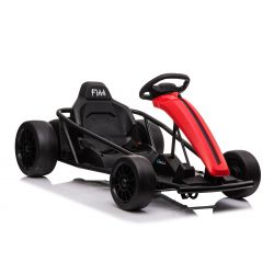 Drift Kart DRIFT-CAR 24V, Rood, Gladde Drift wielen, 2 x 350W Motor, Drift modus bij 13 Km / h, 24V Batterij, Stevige constructie