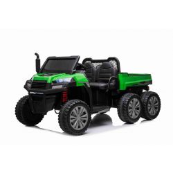 Boerderij elektrische auto RIDER 6X6 met 4-wielaandrijving, 2x12V batterij, EVA wielen, ophangassen, 2,4 GHz Afstandsbediening, Tweezitter, MP3-speler met USB / SD ingang, Bluetooth