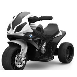 Kindermotor BMW S 1000 RR, Batterij aangedreven motorfiets, 3 wielen, Licensed, 1x Motor, 6V Accu, Zwart