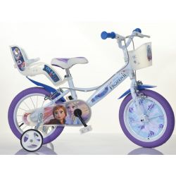 DINO Bikes - Kinderfiets 14"144RF3 met zitje en mandje pop Bevroren 2