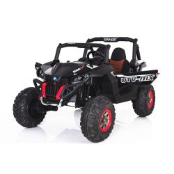 Electric Ride-On Toy Car RSX White - 2.4Ghz, 24V, 4 X MOTOR, remote control, two-seats in leather, Soft EVA wheels, FM Radio, Bluetooth
