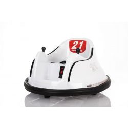 Elektrische Ride-on RIRIDRIVE 12V wit, geschikt voor binnen en buiten, 2.4 Ghz Afstandsbediening, LED verlichting, Joystick bediening, 2 X 15W motor
