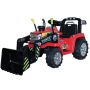 Elektrische Tractor MASTERS met pollepel, rood, Achterwielaandrijving, 12V accu, 2 x 25W motoren, Front pollepel, brede kunststof zitting, 2.4 GHz Afstandsbediening, MP3 speler met AUX ingang, LED Verlichting