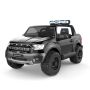 Elektrische speelgoed auto Ford Raptor, Zwart, EVA-wielen, Hoogwaardige vering, LED-verlichting, Dubbele lederen stoel, 2,4 GHz RC, Sleutelstart, 4 X MOTOR, USB, SD-kaart, ORIGINELE licentie