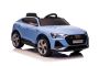 Elektrische loopauto Audi E-tron Sportback 4x4 blauw, Kunstleer stoel, 2.4 GHz afstandsbediening, Eva wielen, USB/Aux ingang, Bluetooth, All wheel suspension, 12V/7Ah accu, LED Verlichting, Zachte EVA wielen, 4 X 25W motor, ORIGINEEL rijbewijs