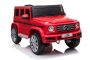 Elektrische Kinderauto Mercedes G500 12V, rood, 2.4 GHz afstandsbediening, USB / SD-ingang, achtervering, lithiumbatterij, LED-verlichting, ORIGINELE licentie.
