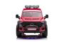 Electric Ride-On Toy Car Ford Duty 24V rood, tweezitter, 4X4-aandrijving met krachtige 24V-motoren en vering, dubbele EVA-wielen achter, Kunstleer zitting, 2,4 GHz afstandsbediening, led-lichthelling, mp3-speler met USB-ingang, ORIGINELE licentie