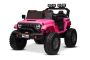 Elektrische Rijdende Auto Beneo Motors OFFRIDE 4x4² Tweezitter 12V, roze, MP3-speler met USB/AUX-ingang, 4x4-aandrijving, Lithiumbatterij, grote EVA-wielen met achterwielophanging, Afstandsbediening, LED-verlichting