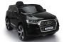 Elektrische kinderauto Audi Q7 Quattro Nieuw, Zwart, Originele licentie, Batterij-aangedreven, Deuren openen, Enkele stoel, 2x motor, 12 V-batterij, 2,4 Ghz-afstandsbediening, Zachte EVA-wielen, Soepele start