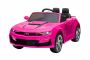 Elektrische loopauto Chevrolet Camaro, Roze, Origineel gekeurd, 12V Batterij Aangedreven, Opengaande Deuren, Kunstleer stoel, 2x 35W Motor, LED Verlichting, 2.4 Ghz afstandsbediening, Zachte EVA wielen, Soepele start