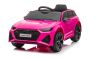 Elektrische kinderauto Audi RS6, Roze, Lederen zitting, Openslaande deuren, 2x 25W Motor, 12 V Accu, 2.4 Ghz afstandsbediening, Zachte EVA wielen, LED verlichting, Soft start, Schokbrekers, ORIGINEEL Licentie
