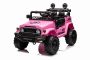 Elektrische loopauto TOYOTA FJ CRUISER met achterwielaandrijving, Roze, 12V accu, Hoog chassis, Brede zit, Achterasvering, LED-verlichting, 2,4 GHz afstandsbediening, MP3-speler met USB/AUX-ingang, Licentie