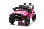 Elektrische auto voor kinderen OFFROAD NEW met achterwielaandrijving, roze, lithiumbatterij, hoog chassis, brede zit, achterwielophangingen, 2.4 GHz afstandsbediening, LED-verlichting
