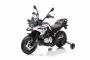 Elektrische motor BMW F850 GS, gelicentieerd, 12V-batterij, EVA-zachte wielen, 2 x 35W-motoren, LED-verlichting, hulpwielen, MP3-speler met USB / Aux-ingang, wit