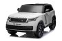 Elektrische kinderauto Range Rover model 2023, tweezitter, wit, kunstlederen stoelen, radio met USB-ingang, achterwielaandrijving met vering, 12V7AH-batterij, EVA-wielen, sleutelstarter, 2,4 GHz afstandsbediening, licentie