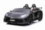 Electric Ride on Car Lamborghini Aventador 12V voor twee gebruikers, Zwart, Verticaal openende deuren, 2 x 12V Motor, 12V Accu, 2.4 Ghz afstandsbediening, Zachte EVA wielen, Vering, Soft start, MP3-speler met USB, Origineel gelicentieerd